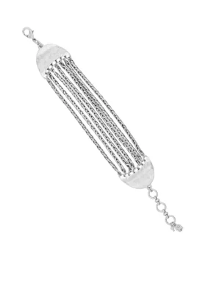 Silver-Tone Link Bracelet