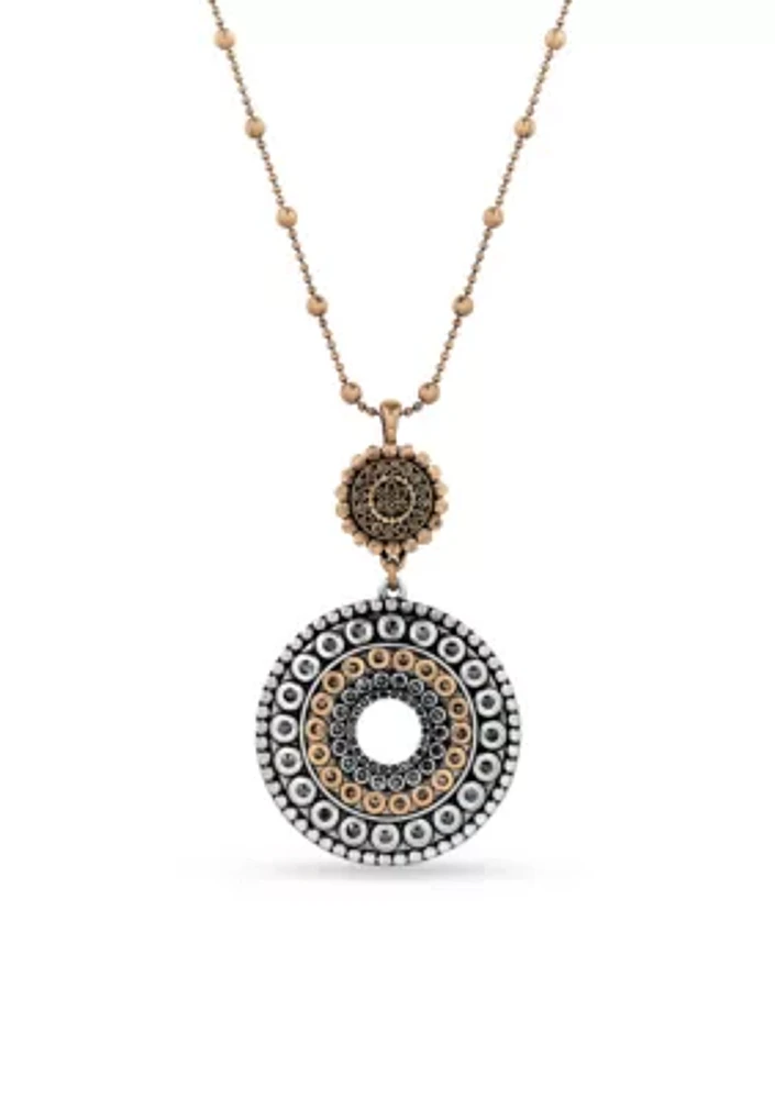 2 Tone Tribal Pendant Necklace