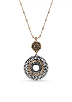 2 Tone Tribal Pendant Necklace