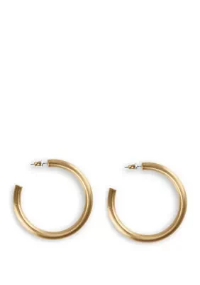 Large Tubular Hoop Earrings