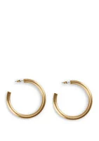 Large Tubular Hoop Earrings