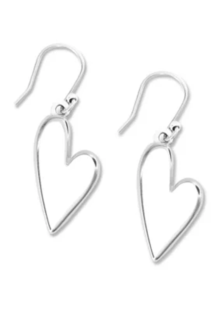 Asymmetrical Heart Drop Earrings