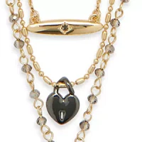 Heart Lock Charm Layer Necklace