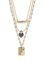 Heart Lock Charm Layer Necklace