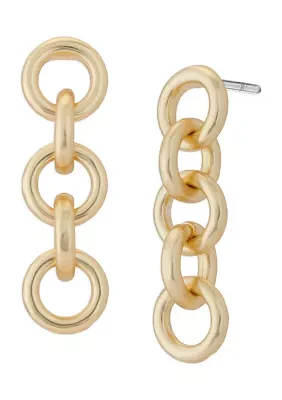 Chain Link Linear Earrings