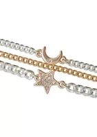 Celestial Detail Chain Layer Bracelet