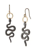 Ox Snake Drop Earrings