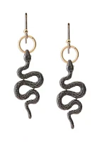 Ox Snake Drop Earrings