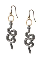 Ox Snake Drop Earrings