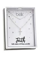 Faith Due Pendant Necklace Set 