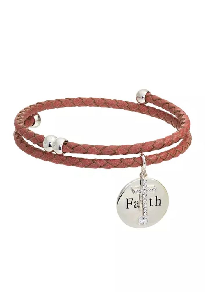 leather faith bracelet