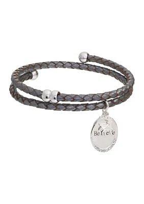 Lab Created Clear Believe Bracelet