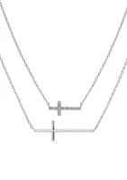 Belk Inspire You Me Duo Cross Pendant Necklace Set