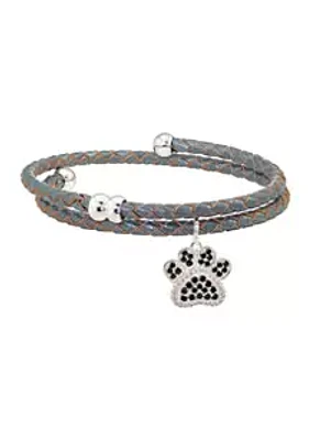 Belk Lab Created Leather Puppy Paw Bracelet