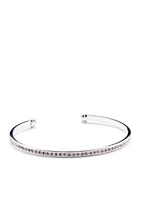 Silver-Tone Crystal Eternity Bangle Boxed Bracelet