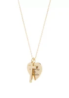 Boxed Inspirational; Heart and Cross Necklace