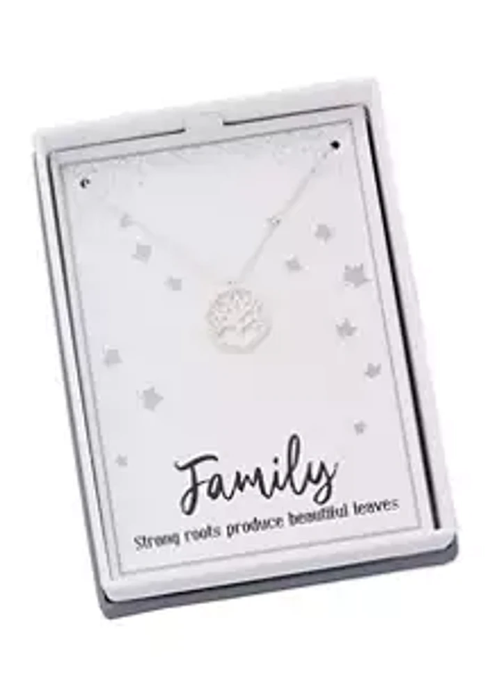 Belk  Boxed Silver Tone Tree of Life Pendant Necklace