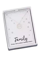 Belk  Boxed Silver Tone Tree of Life Pendant Necklace