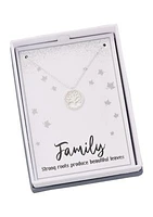  Boxed Silver Tone Tree of Life Pendant Necklace 