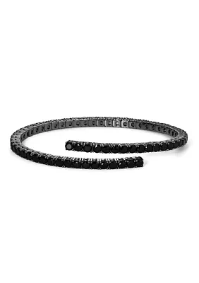 Black 3 Millimeter Stone Double Wrap Bracelet