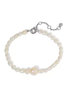 Lab Created London Pearl line bracelet