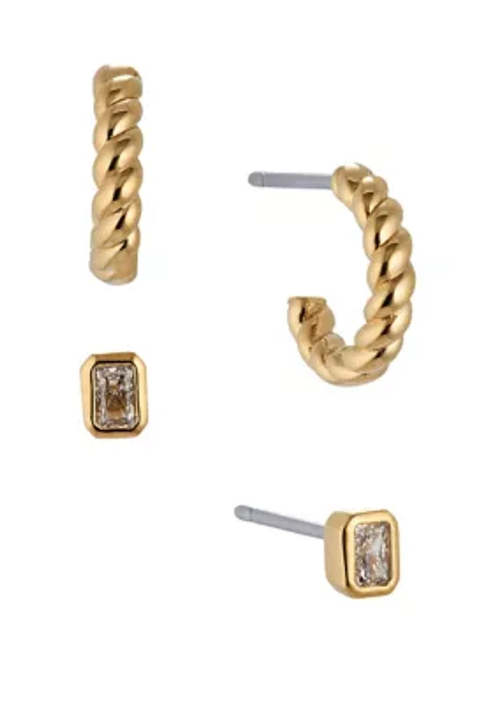 Golden Hour Twist Earring Set