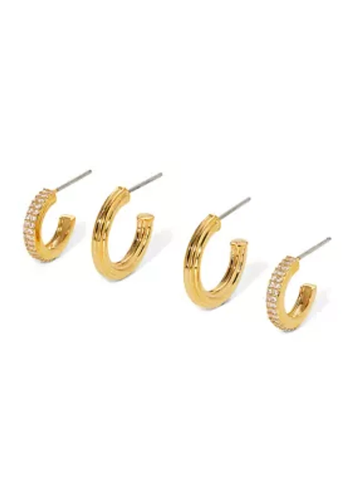 Lab Grown Juno Duo Hoop Earring Set 