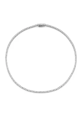 Lab Grown Perfect Tennis 2.5 Millimeter Cubic Zirconia Tennis Necklace 