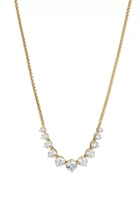 4.64 ct. t.w. Lab-Created Cubic Zirconia Perfect Tennis Graduated Frontal Necklace