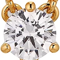 Gold Plated Lab Grown Cubic Zirconia Halle Short Y Necklace