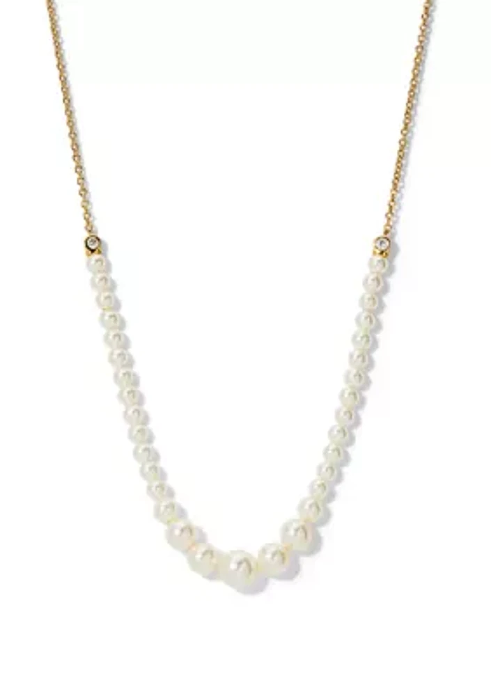 Lab Grown Nadri Siren Pearl Frontal Necklace