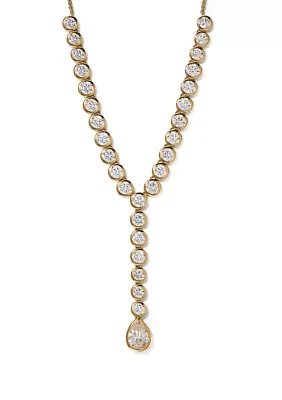 Lab Grown Farrah Bezel Set Y Necklace