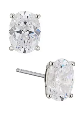 Modern Love Large Oval Cubic Zirconia Earrings