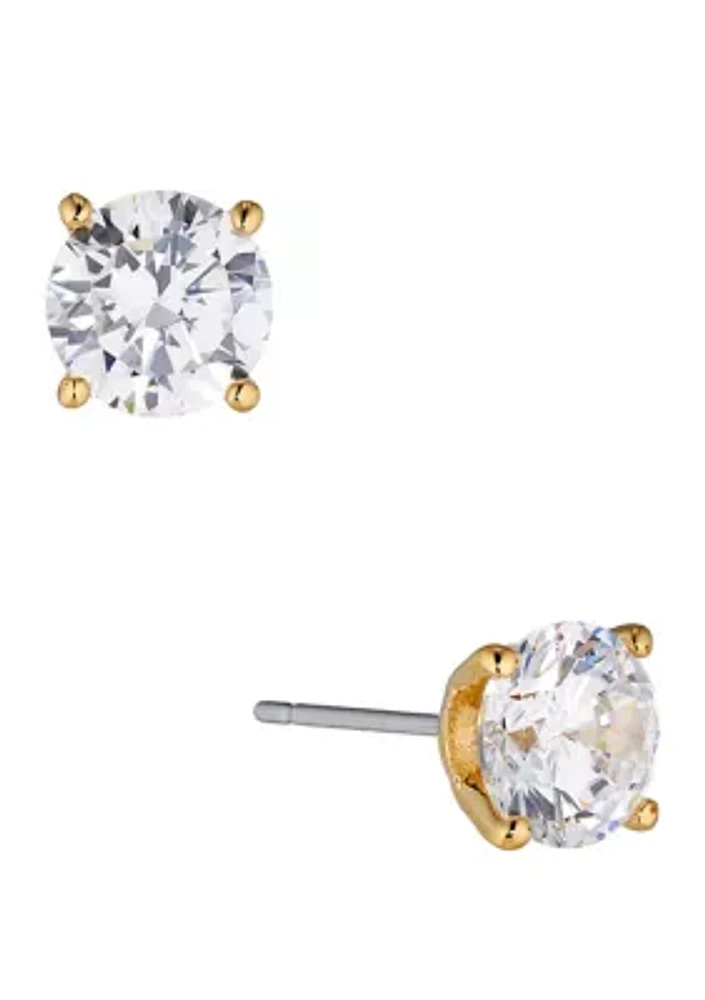 Modern Love Large Round Cubic Zirconia Earrings