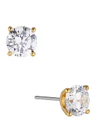 Modern Love Large Round Cubic Zirconia Earrings