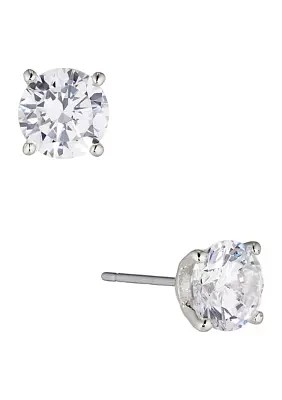 Modern Love Large Round Cubic Zirconia Earrings