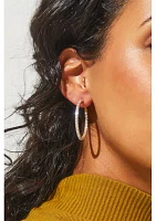 Lab Created Cubic Zirconia Perfect Hoops