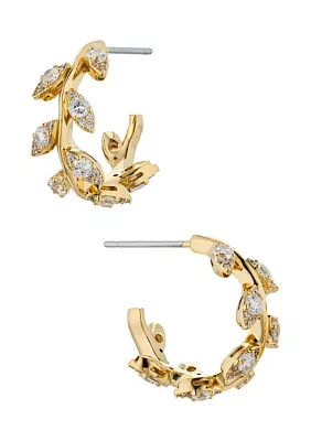 2.6 ct. t.w. Lab Grown Cubic Zirconia Whimsy Vine Hoop Earrings