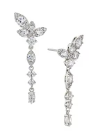 5.04 ct. t.w. Lab Grown Cubic Zirconia Whimsy Cluster Linear Earrings