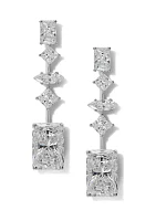 Lab Grown Rare Jewels Multi Cubic Zirconia Drop Earrings 