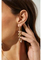 Lab Grown Olivia Long Lever Back Earrings