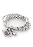 Silver Tone Dream Weaver Bracelet Set