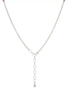 Short Double Round Disc Pendant Necklace