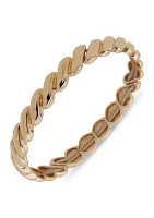 Gold Tone Twisted Stretch Bracelet