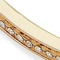 Gold Tone Crystal Baguette Slider Bracelet