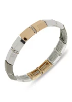 Tri Tone Multi-Color Geo Stretch Bracelet