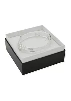 Silver Tone Hinged Bangle Bracelet