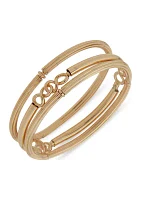 Gold Tone Infinity Stretch Bracelet Set