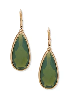 Stone Teardrop Drop Earrings