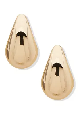 Puffy Teardrop Stud Earrings